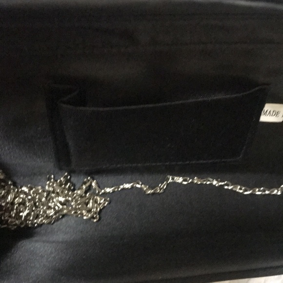 Black Silk with Rhinestones Clutch - Picture 5 of 9